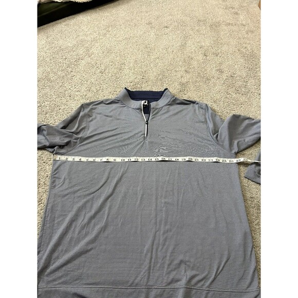 Footjoy 1/4 Zip Pullover Mens 2XL Navy Long Sleeve Performance Golf Activewear - Picture 4 of 6
